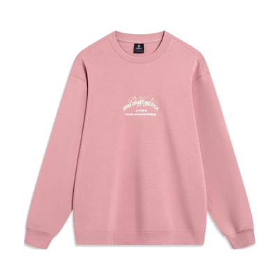 Li-Ning Wade Series Pullover Sweatshirt Men’s - Letter Print, Pink AWDT493-7
