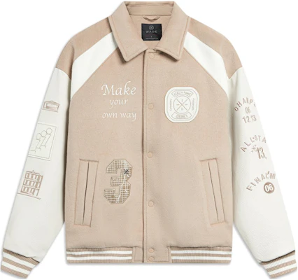 李寧韋德系列條紋休閒外套 男女同款 淺棕/米白 AJPT005-3 Order 李寧韋德系列條紋休閒外套 男女同款 淺棕/米白 AJPT005-3