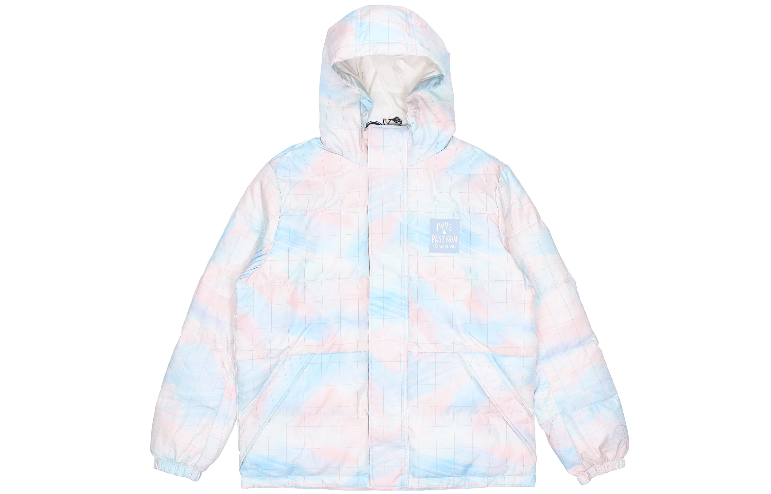 Li-Ning Wade Series Reflective Hooded Short Puffer Jacket Cream Unisex Winter Wear AYMR511-1