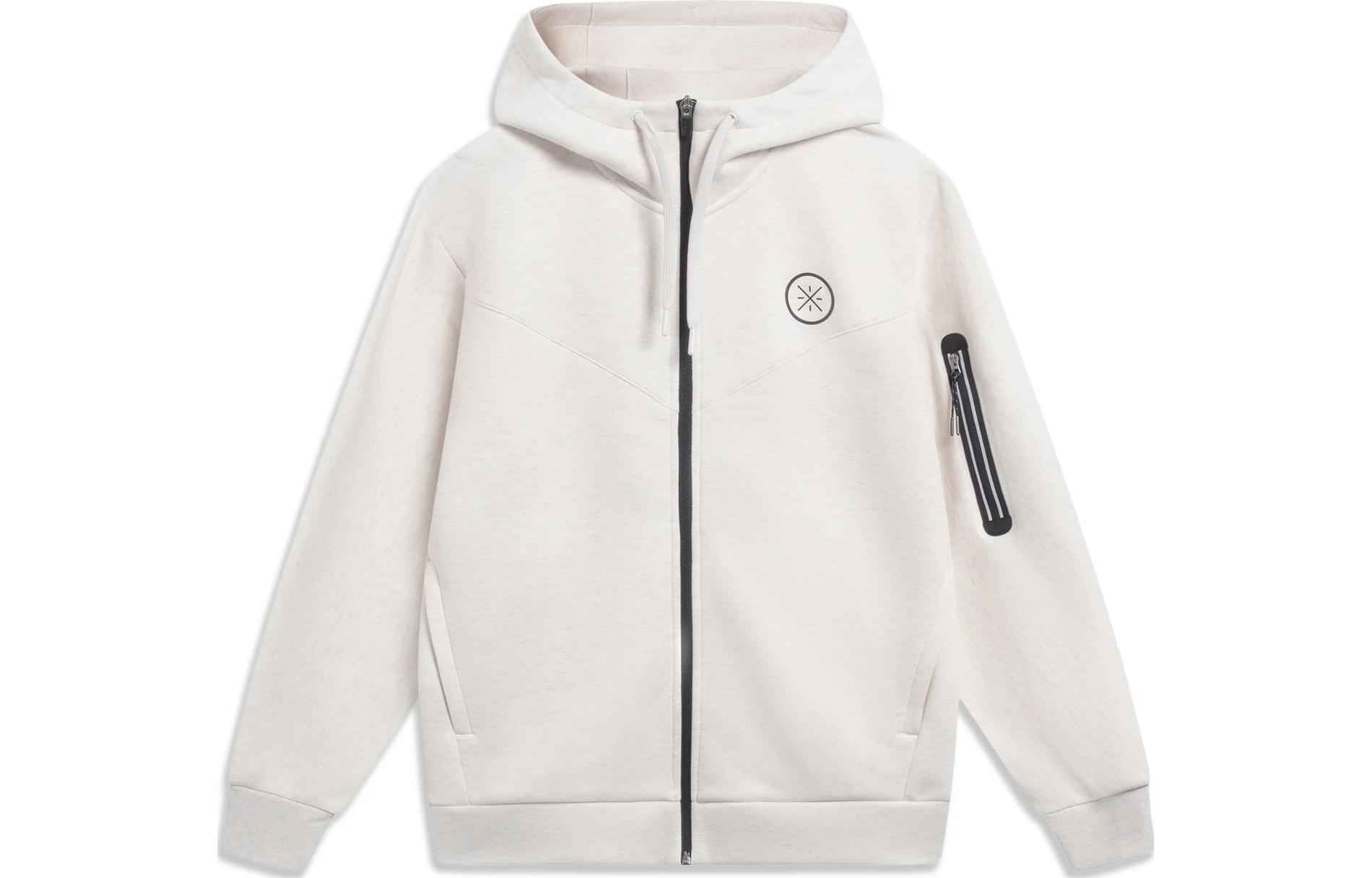 Li-Ning Wade Series Reflective Logo Hoodie Jacket Light Gray AWDT145-6