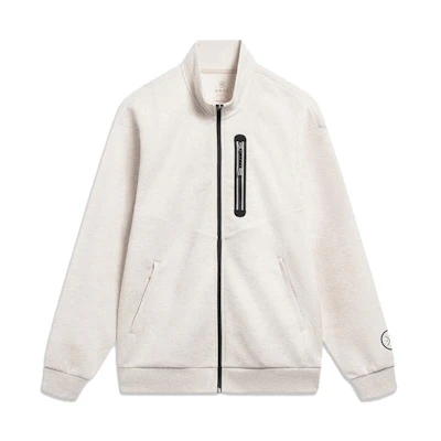 Li-Ning Wade Series Reflective Logo Zip-Up Jacket Mens Heather Gray AWDT151-6