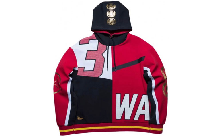 Order Li-Ning Wade Series Retirement Night Hoodie Bulls Merah AWDPD67-1