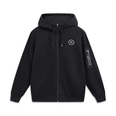 Li-Ning Wade Series Solid Print Loose Knit Hoodie Black AWDT145-1