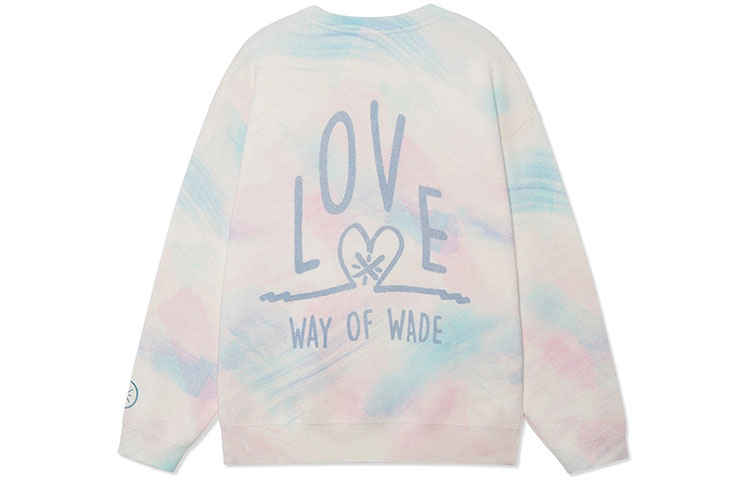 Lookbook Li-Ning Wade Series Tie-Dye Crewneck Sweatshirt White Unisex秋季 AMBR103-1