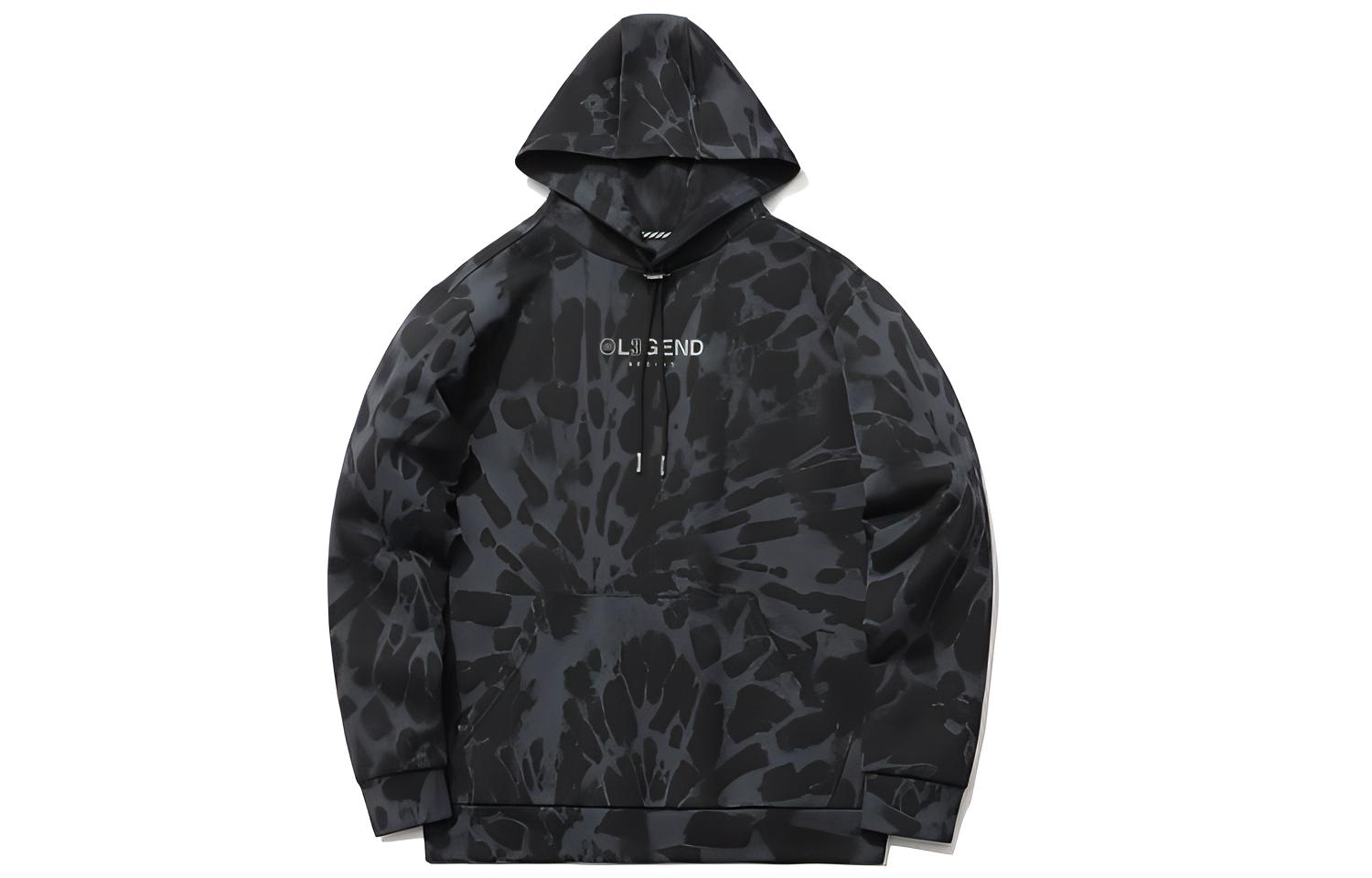 Li-Ning Wade Series Tie-Dye Pullover Hoodie Black AWDR035-1