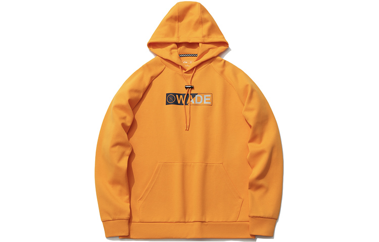 Li-Ning Wade Series Tropical Orange Letter Print Hoodie - AWDR037-4
