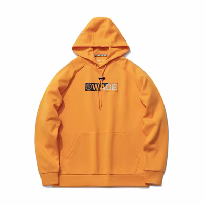 Li-Ning Wade Series Tropical Orange Letter Print Hoodie - AWDR037-4