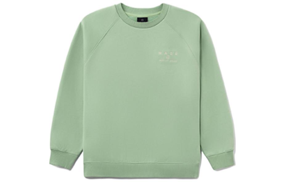 Li-Ning Wade Series Unisex Basil Green Graphic Letter Long-Sleeve Sweatshirt AWDR797-4