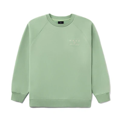 Li-Ning Wade Series Unisex Basil Green Graphic Letter Long-Sleeve Sweatshirt AWDR797-4