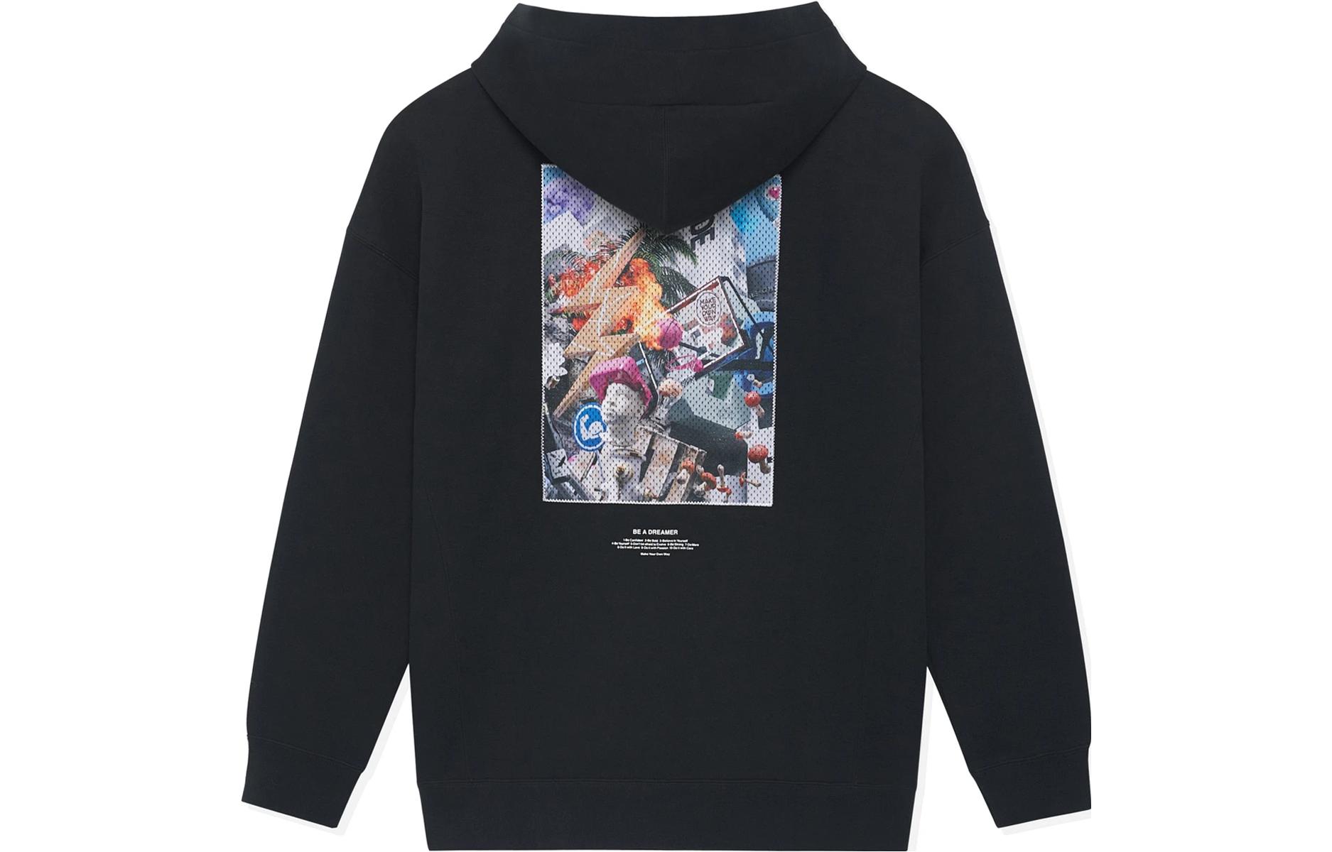 Li-Ning Wade Series Unisex Hoodie with Fun Back Print - Black AWDSE73-1