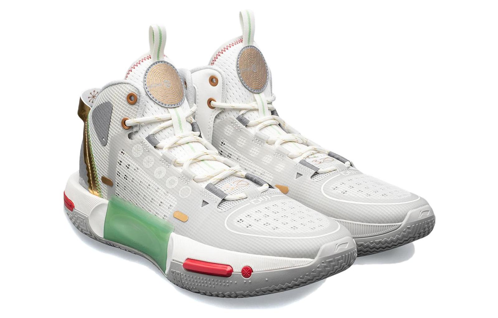 Lookbook LiNing李寧 幻影4 舒適時尚 輕巧回彈 中筒 籃球鞋 灰綠