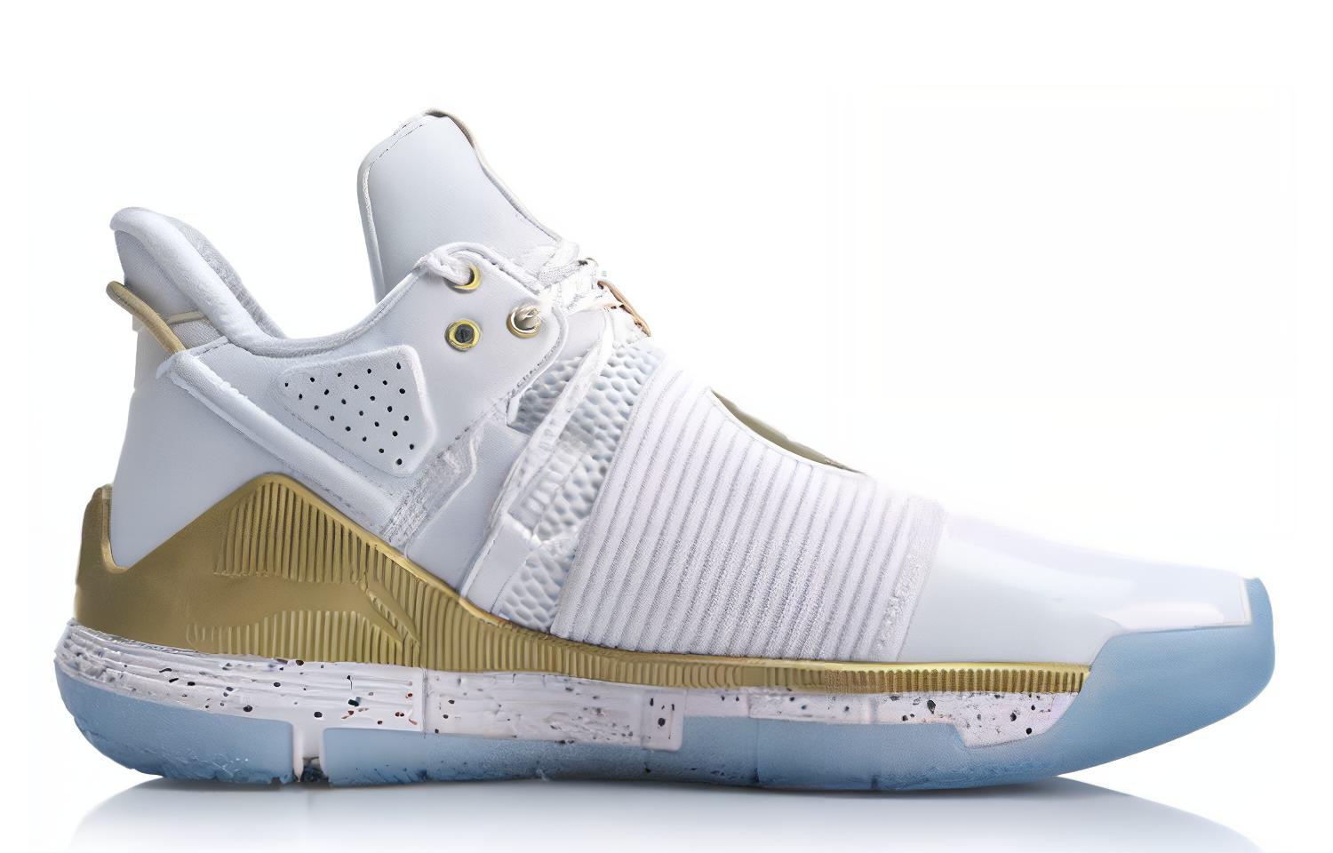 Order 李宁 影 Shadow 減震防滑耐磨 中幫 籃球鞋 白金