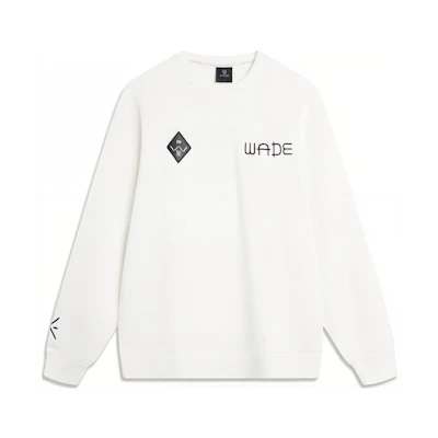 Li-Ning Wade Artist DFT Collab Graphic Pullover Sweatshirt Unisex Off-White AWDTB79-2