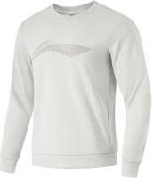Li-Ning Warm Fleece Fitness Crewneck Sweatshirt Water Drop Gray AWDU567-6 Li-Ning Warm Fleece Fitness Crewneck Sweatshirt Water Drop Gray AWDU567-6