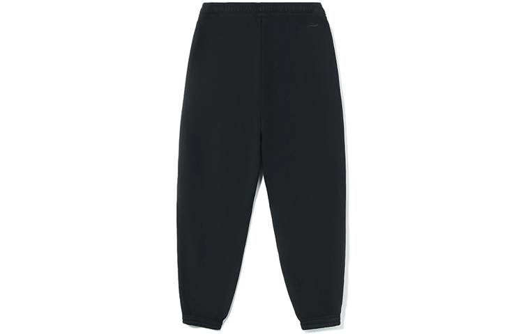 Sizing Li-Ning Warm Fleece Pullover Sweatshirt and Pants Set Unisex Black AWER020-1