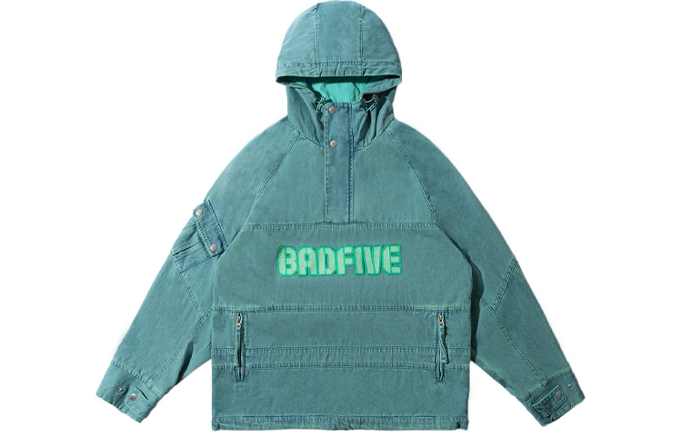 Li-Ning Washed Denim Hoodie Jacket in Aqua Green Casual Sportswear AFDR909-2