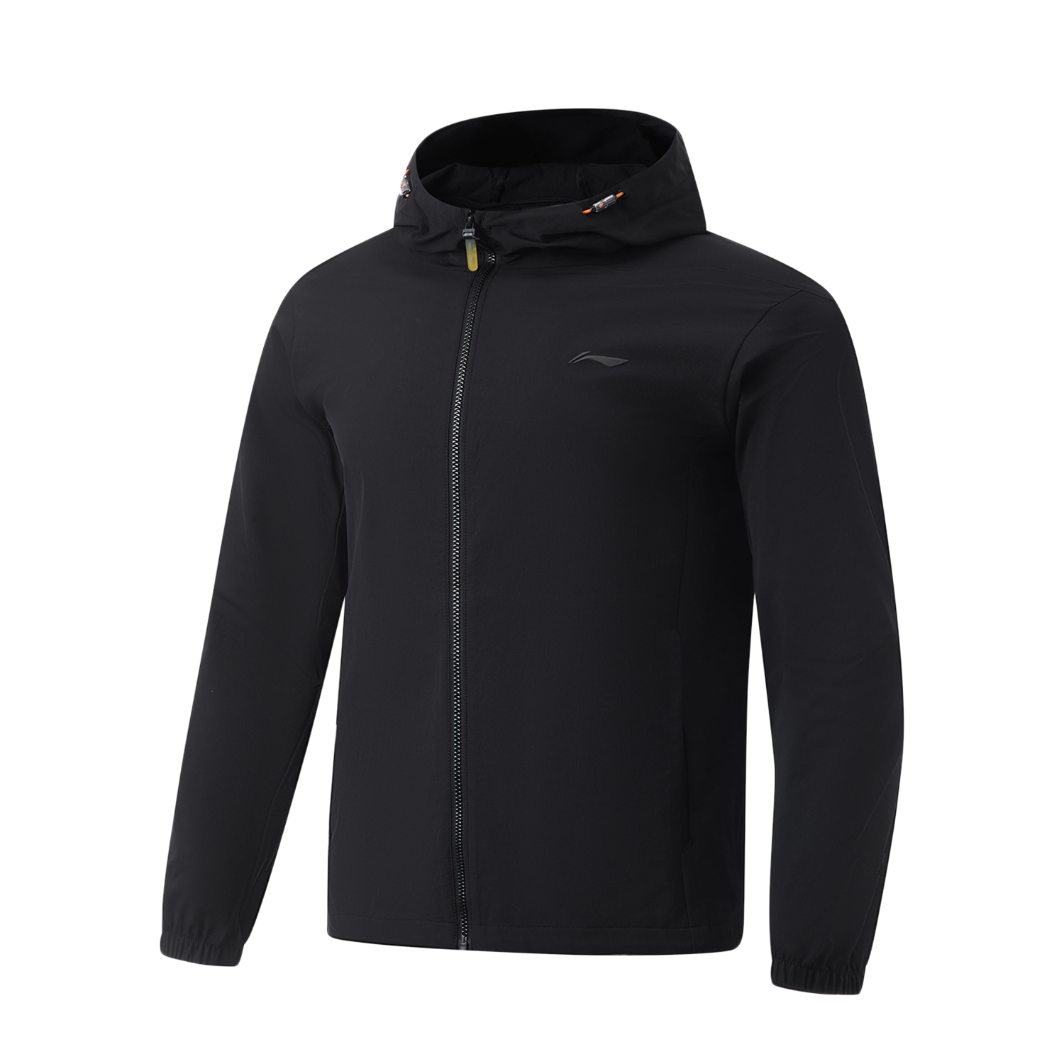 Li-Ning Water-Repellent Hooded Windbreaker Jacket Black Outdoor Fitness AFDU151-1