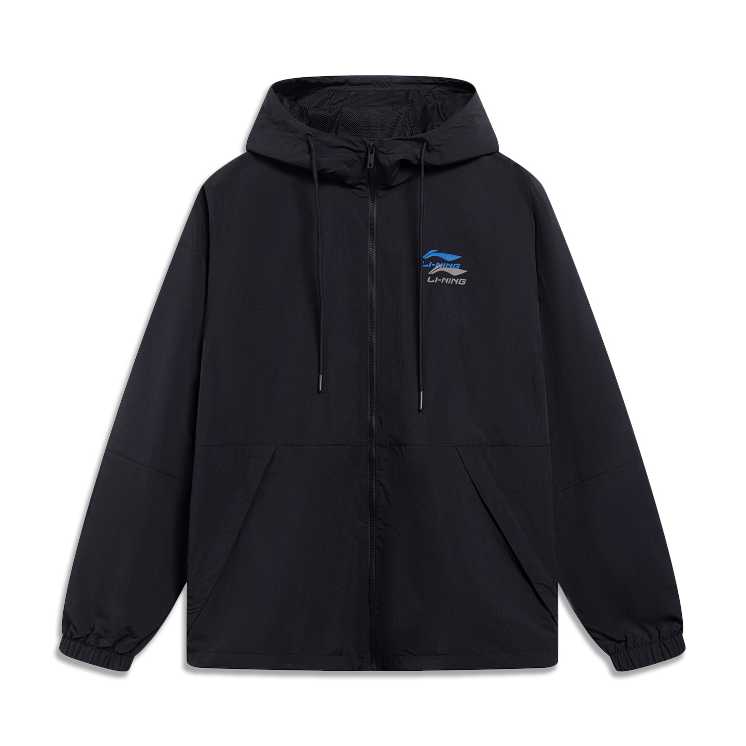 Li-Ning Water-Repellent Logo Hooded Windbreaker Jacket Unisex Black AFDU899-1
