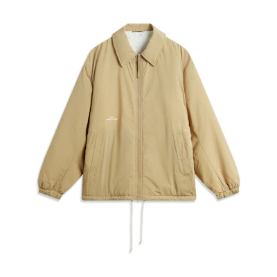 Li-Ning Water-Repellent Retro Casual Loose Fit Fleece Jacket Khaki AJDU319-4