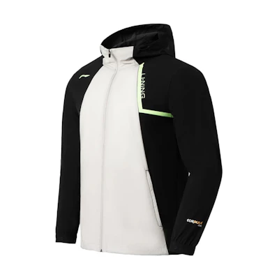 Li-Ning Water-Resistant Colorblock Hooded Jacket Black/Antarctic Gray AFDS275-1