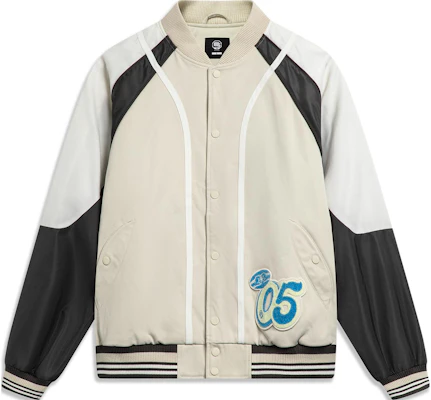 李寧防水字母印花棒球外套 砂礫灰/黑曜灰 AJMU015-5 Buy 李寧防水字母印花棒球外套 砂礫灰/黑曜灰 AJMU015-5