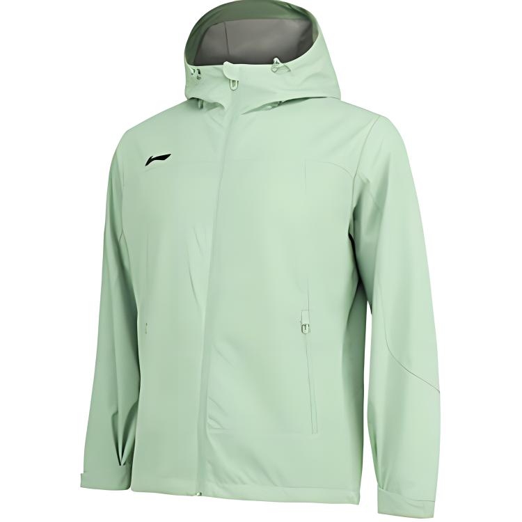 Li-Ning Water-Resistant Windproof Hooded Jacket in Light Gray Green SRT2023725-3
