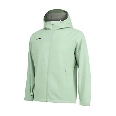 Li-Ning Water-Resistant Windproof Hooded Jacket in Light Gray Green SRT2023725-3
