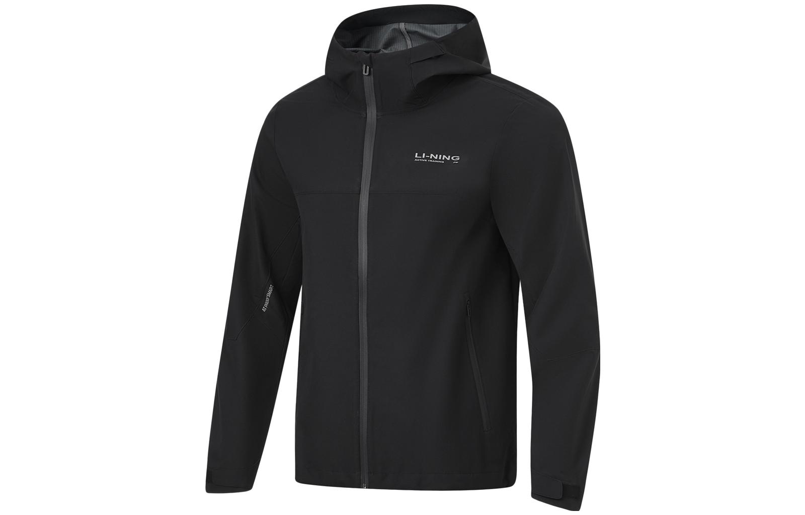 Li-Ning Waterproof Windbreaker UV Protection Outdoor Jacket Black (Men). AFDU839-1