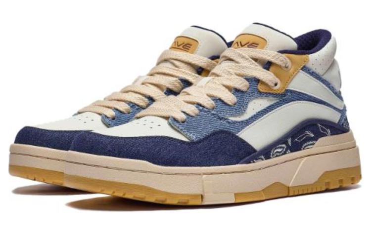 Lookbook 李寧 ウェーブミッド クラシック (青白) AGCT223-4