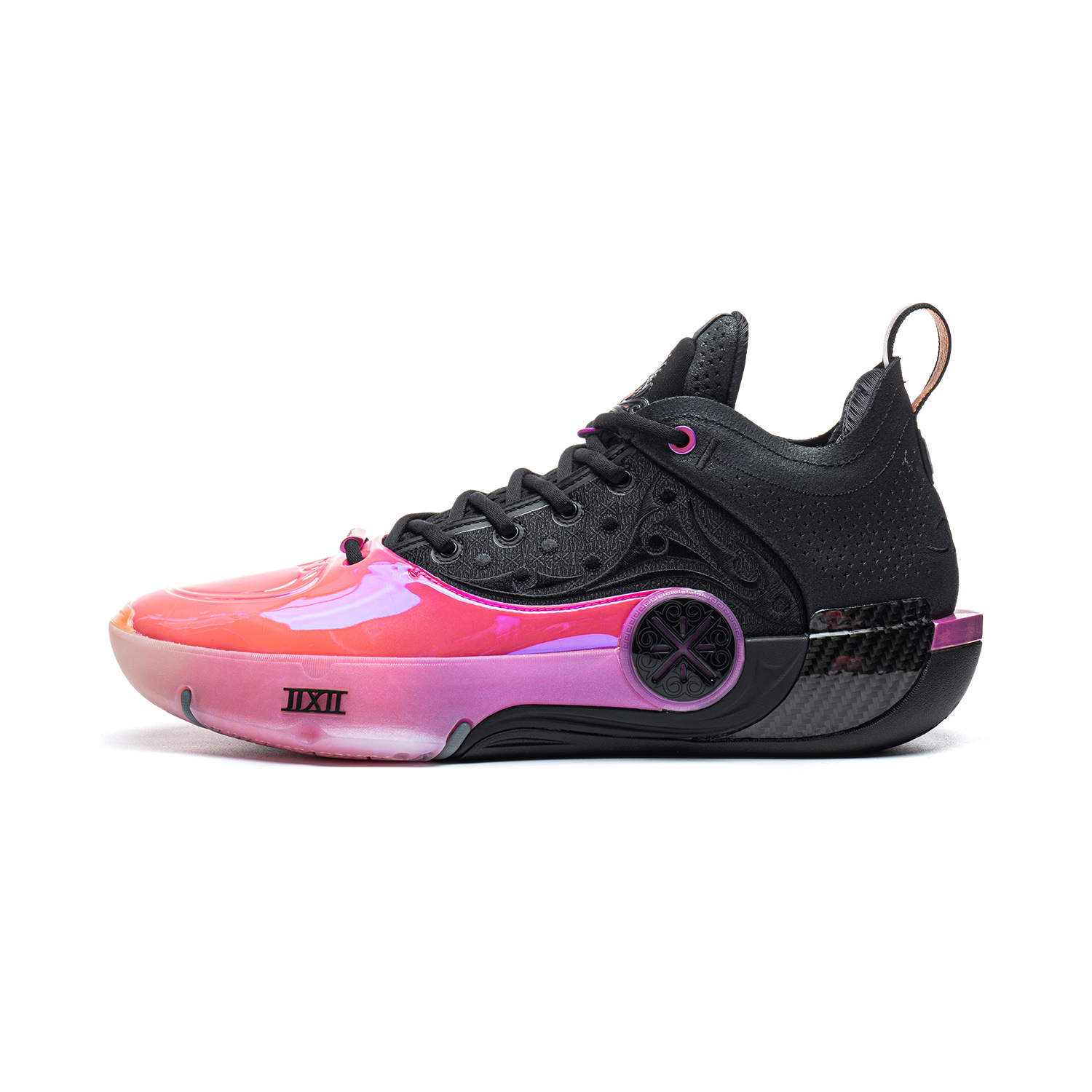 Li-Ning Way of Wade 12 LUX Dawn Mens Basketball Shoes Black Neon Pink Mid-top. ABAV013-6