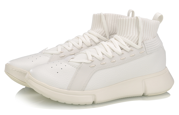 Lookbook Li-Ning Way of Wade 2 Sneakers Retro Basket Alti ''Cream''. AGBN015-1
