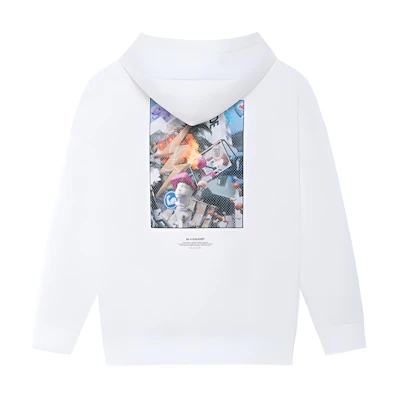 Li-Ning Way of Wade Abstract Graphic White Unisex Long Sleeve Sweatshirt AWDSE73-2