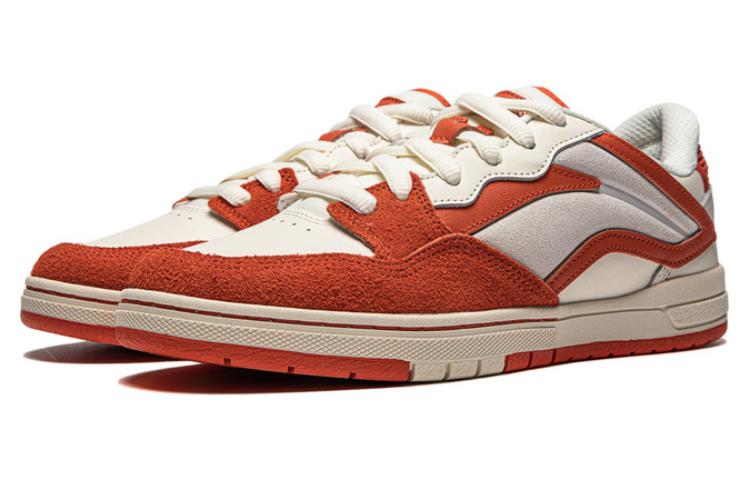 Lookbook 中國李寧 惟吾 Pros 防滑 低幫 板鞋 男款 橙白色