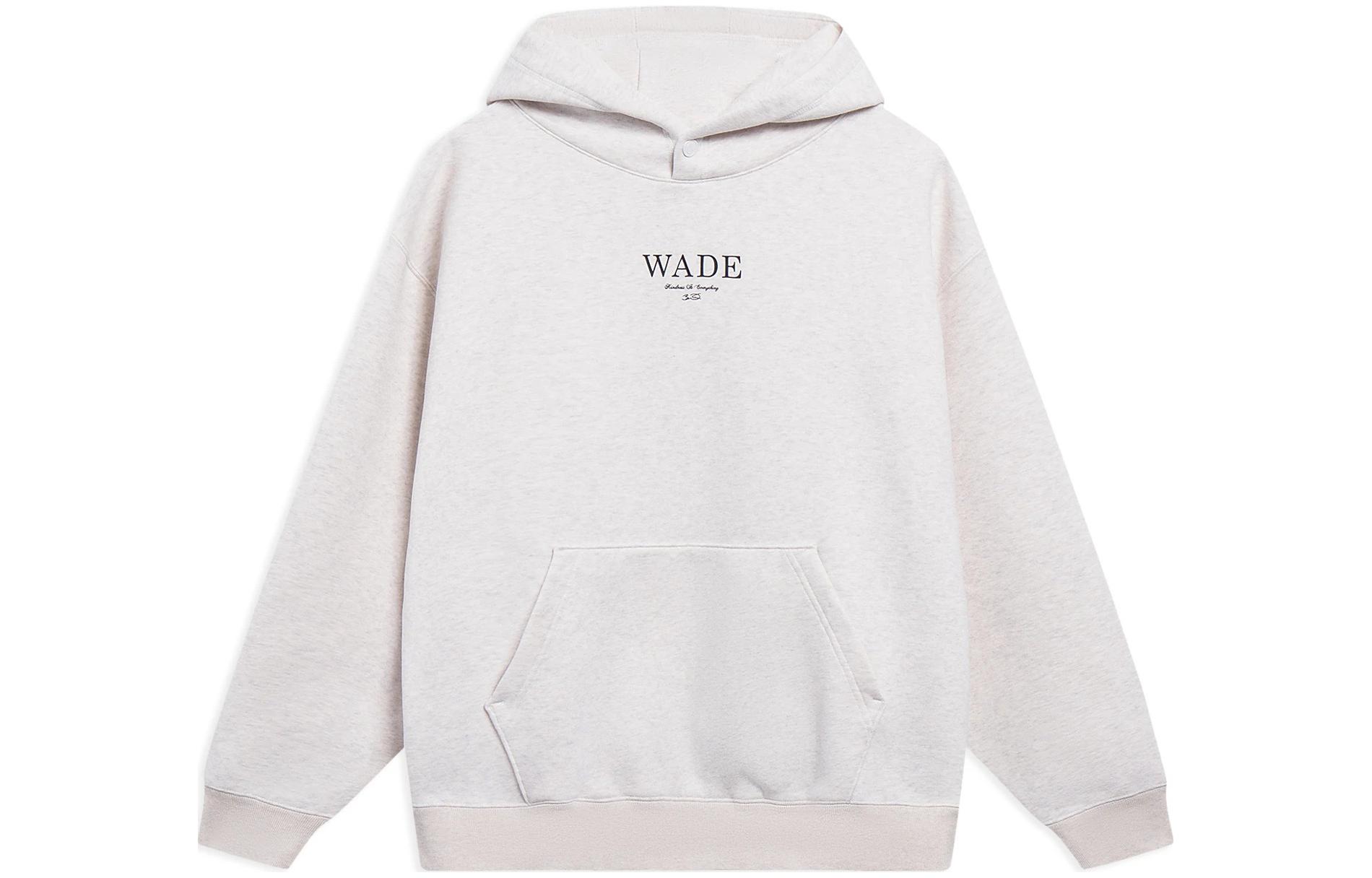 Li-Ning Way of Wade Alphabet Print Hoodie Unisex Grey Heather AWDT141-10