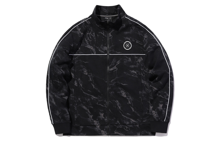 Li-Ning Way of Wade Black Printed Long Sleeve Sweatshirt - Casual Sportswear AWDQ551-1