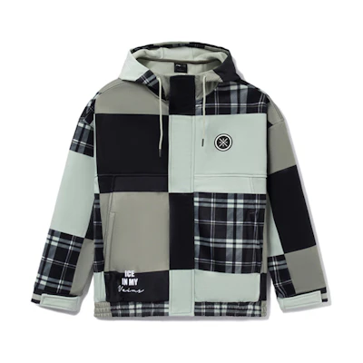 Li-Ning Way of Wade Colorblock Fleece Hoodie Knit Jacket Men’s Grey Green AFDR743-6