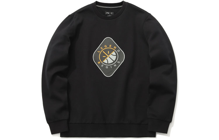 Li-Ning Way of Wade Crewneck Pullover Long Sleeve Sweatshirt Men’s Black AWDR039-1