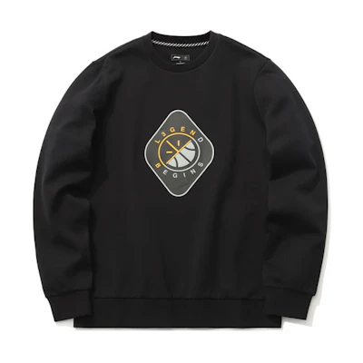 Li-Ning Way of Wade Crewneck Pullover Long Sleeve Sweatshirt Men’s Black AWDR039-1