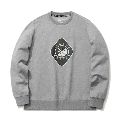 Li-Ning Way of Wade Crewneck Pullover Sweatshirt Grey AWDR039-4