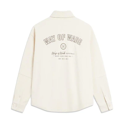 Li-Ning Way of Wade Embroidered Polo Knit Jacket Off-White Casual Fit AFDT689-5