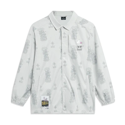 Li-Ning Way of Wade Kui Xing Jacket Grey Unisex Long Sleeve Button-Up AFDT817-2