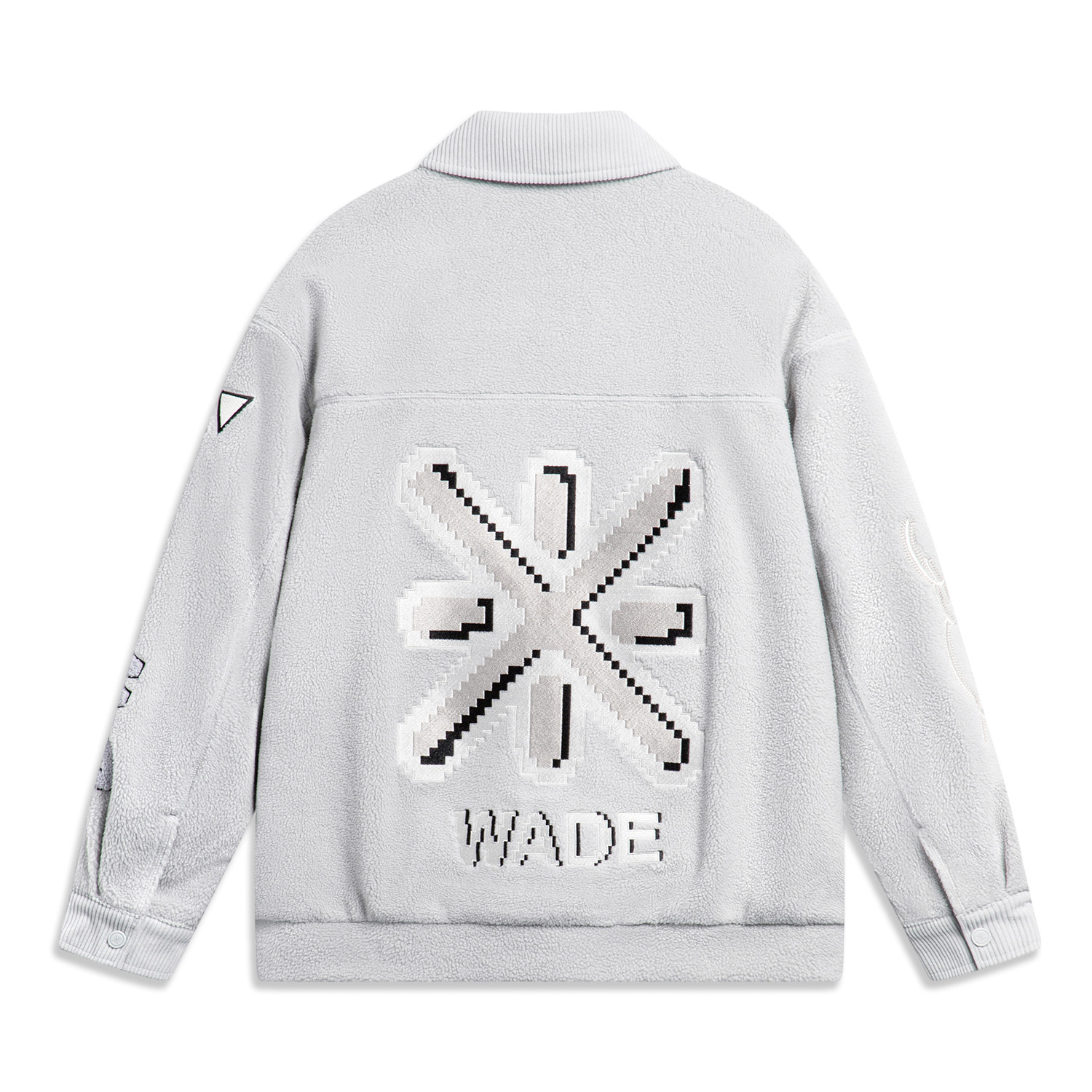 Li-Ning Way of Wade Letter Embroidery Fleece Jacket Gray AFDT853-2