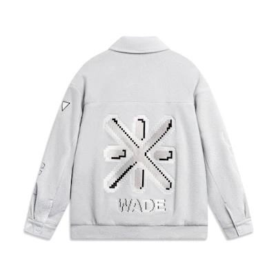 Li-Ning Way of Wade Letter Embroidery Fleece Jacket Gray AFDT853-2