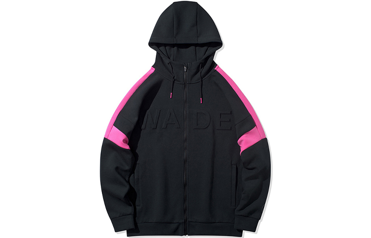 Li-Ning Way of Wade Letter Graphic Loose Fit Hoodie Jacket Black AWDQ177-1