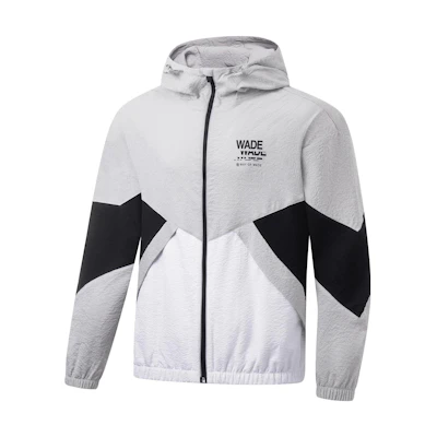Li-Ning Way of Wade Letter Print Hoodie Jacket Black White AFDT307-2