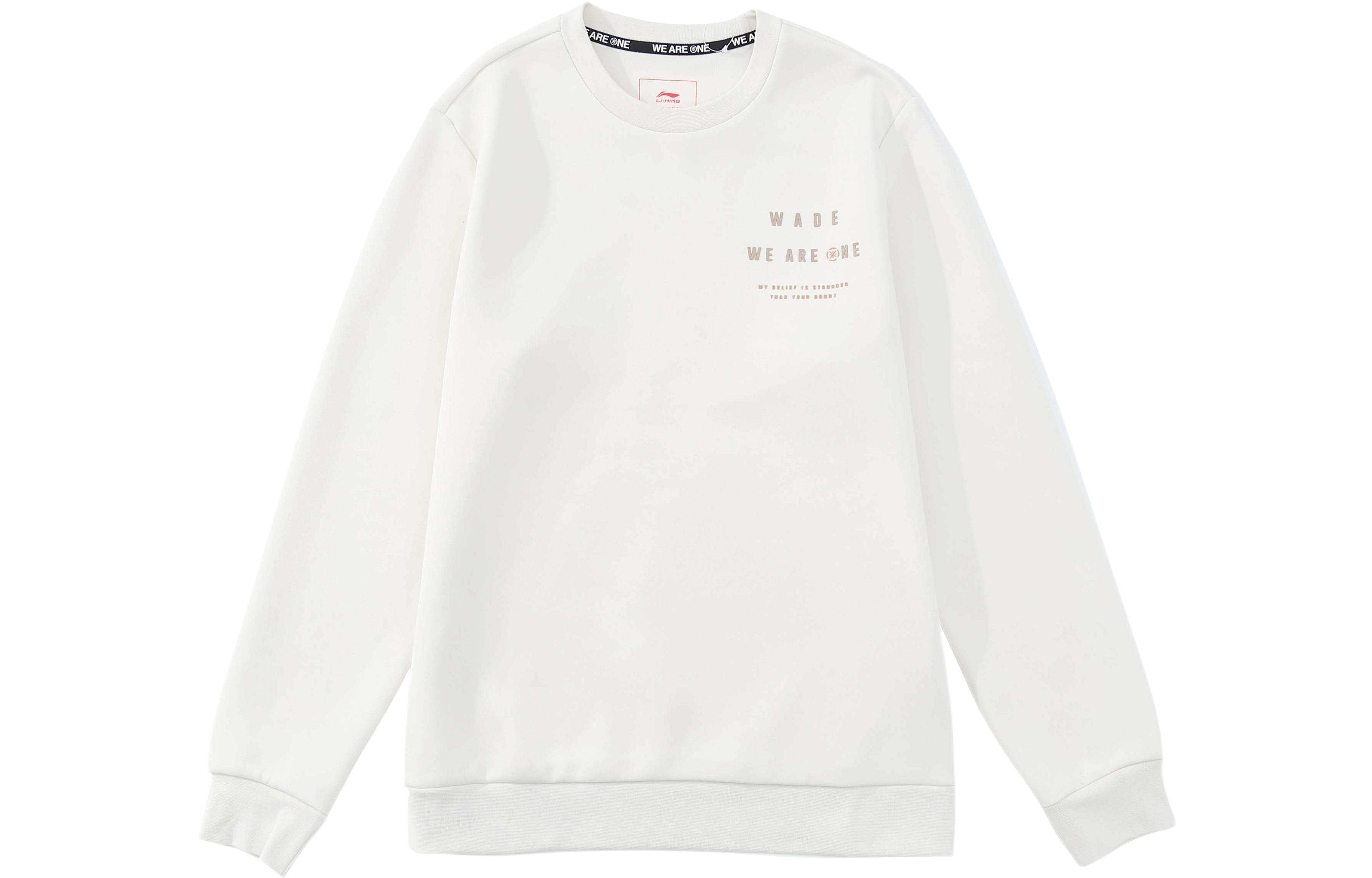 Li-Ning Way of Wade Letter Print Pullover Hoodie Beige (Overseas Edition) AWDS189-3K