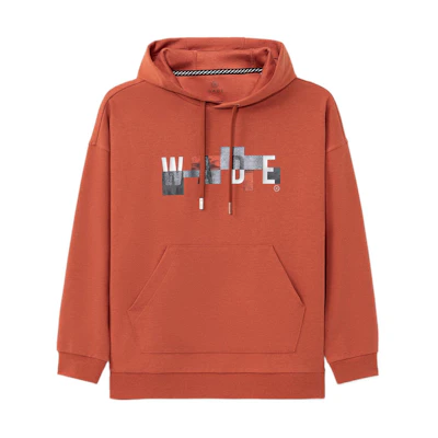 Li-Ning Way of Wade Letter Print Pullover Hoodie Men’s Grey/Brick Brown AWDS111-4