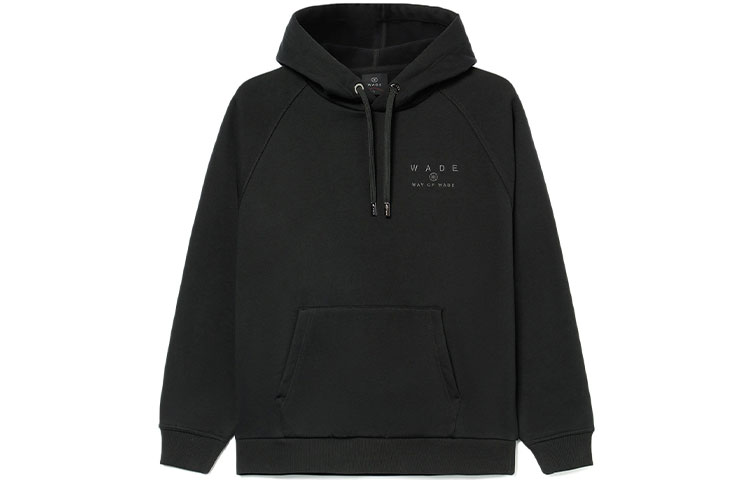 Li-Ning Way of Wade Logo Fleece Pullover Sweatshirt Black - Unisex Couple Style AWDR799-4