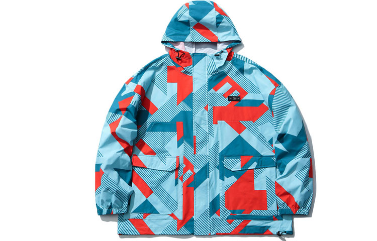 Li-Ning Way of Wade Oversized Hoodie Jacket - Colorful Geometric Print AFDR191-2