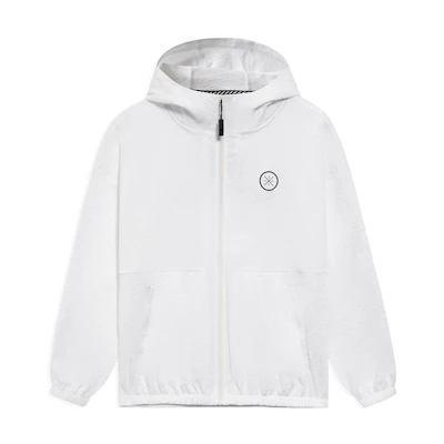 Li-Ning Way of Wade Oversized Logo Hoodie Windbreaker Jacket White () AFDS427-3